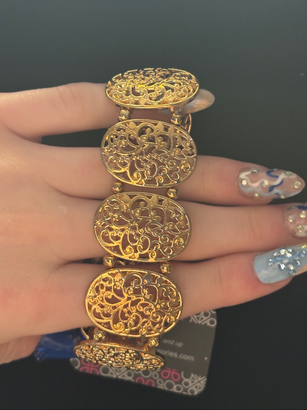 paparazzi Gold Filigree Oval Link Bracelet